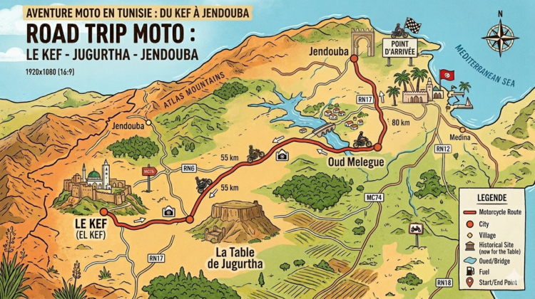 Road trip à moto du Kef vers Jendouba